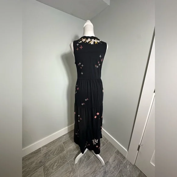 JOHNNY WAS Ceretti Floral Cotton Floral Embroidered Tank Dress Boho - Size S/M? - Picture 9 of 17